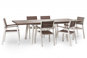 Стол Гармония раздвижной (Harmony Extendable) белый-капучино в Кировграде - kirovgrad.mebel24.online | фото 6