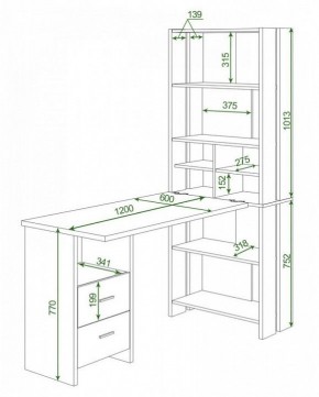 Стол компьютерный Домино Lite СТЛ-ОВ+С120Прям+ТЯЛ в Кировграде - kirovgrad.mebel24.online | фото 2