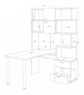 Стол компьютерный Латте СР-500М160 в Кировграде - kirovgrad.mebel24.online | фото 3