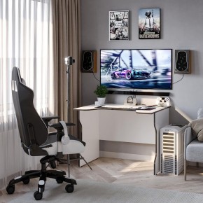 Стол компьютерный ВАРДИГ K2 100x82, белый/черный в Кировграде - kirovgrad.mebel24.online | фото 4