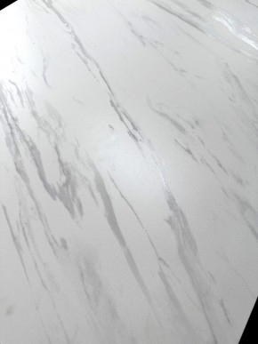 Стол MATERA 160 MARBLES KL-99 Белый мрамор матовый, итальянская керамика/ черный каркас, ®DISAUR в Кировграде - kirovgrad.mebel24.online | фото 3