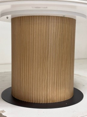 Стол MESA D120 цвет БЕЛЫЙ МРАМОР M326 / Каркас OAK, ®DISAUR в Кировграде - kirovgrad.mebel24.online | фото 4