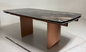 Стол ПУАНТО 200 TITANIUM LAWA NERO, керамика / МЕДЬ каркас М-City в Кировграде - kirovgrad.mebel24.online | фото 3