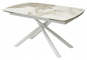 Стол RIVOLI 140 GLOSS LUXURY PANDORA SOLID CERAMIC / WHITE, ®DISAUR в Кировграде - kirovgrad.mebel24.online | фото 1