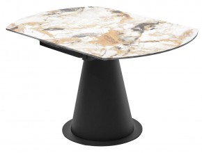 Стол TERAMO 135 GLOSS GRAND JADE SOLID CERAMIC, керамика, поворотн.механизм / Черный каркас, ®DISAUR в Кировграде - kirovgrad.mebel24.online | фото 11