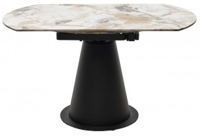 Стол TERAMO 135 GLOSS GRAND JADE SOLID CERAMIC, керамика, поворотн.механизм / Черный каркас, ®DISAUR в Кировграде - kirovgrad.mebel24.online | фото 16