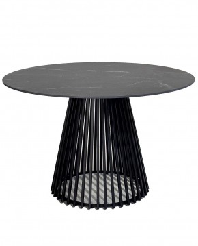 Стол TERNI 120 MATT BLACK MARBLE SOLID CERAMIC Черный мрамор матовый, керамика /Черн.каркас, ®DISAUR в Кировграде - kirovgrad.mebel24.online | фото 3