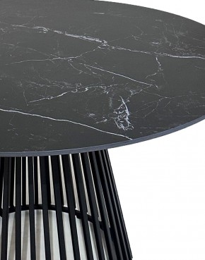 Стол TERNI 120 MATT BLACK MARBLE SOLID CERAMIC Черный мрамор матовый, керамика /Черн.каркас, ®DISAUR в Кировграде - kirovgrad.mebel24.online | фото 4