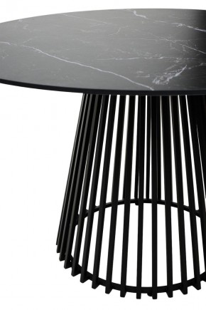 Стол TERNI 120 MATT BLACK MARBLE SOLID CERAMIC Черный мрамор матовый, керамика /Черн.каркас, ®DISAUR в Кировграде - kirovgrad.mebel24.online | фото 5