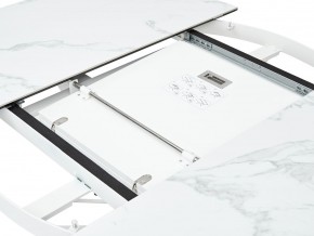Стол TRENTO 120 HIGH GLOSS STATUARIO Белый мрамор глянцевый, керамика/ белый каркас, ®DISAUR в Кировграде - kirovgrad.mebel24.online | фото 3