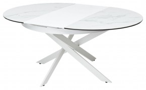Стол TRENTO 120 HIGH GLOSS STATUARIO Белый мрамор глянцевый, керамика/ белый каркас, ®DISAUR в Кировграде - kirovgrad.mebel24.online | фото 7