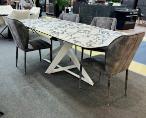 Стол VICENZA 220 BULGARI WHITE, керамика / белый, ®DISAUR в Кировграде - kirovgrad.mebel24.online | фото 2