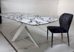 Стол VICENZA 220 BULGARI WHITE, керамика / белый, ®DISAUR в Кировграде - kirovgrad.mebel24.online | фото 4