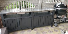 Столик для барбекю 415 Л (Unity Chef 415 L) графит в Кировграде - kirovgrad.mebel24.online | фото 1