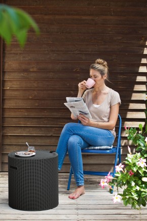 Столик-холодильник Кул-Стул (Cool stool) графит в Кировграде - kirovgrad.mebel24.online | фото 1
