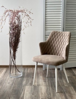 Стул HERMAN 360 град. ЛАТТЕ #25, велюр / белый каркас М-City в Кировграде - kirovgrad.mebel24.online | фото 2