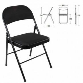 Стул складной BRABIX "Golf Plus CF-003 КОМФОРТ", чёрный каркас, чёрная ткань, 532889 в Кировграде - kirovgrad.mebel24.online | фото 1