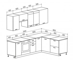 ТЕХНО Кухонный гарнитур угловой 2,4х1,8 м Компоновка №3 (Пудра софт/Угольный софт) в Кировграде - kirovgrad.mebel24.online | фото 3