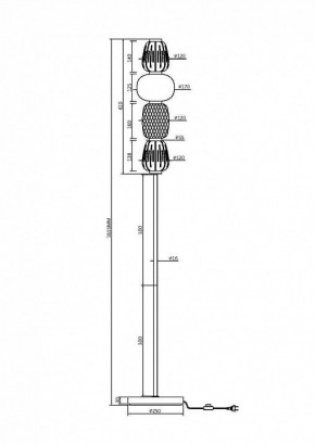 Торшер Maytoni Pattern MOD267FL-L32CH3K в Кировграде - kirovgrad.mebel24.online | фото 2