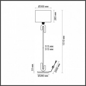 Торшер Odeon Light Bagel 5410/1FA в Кировграде - kirovgrad.mebel24.online | фото 2