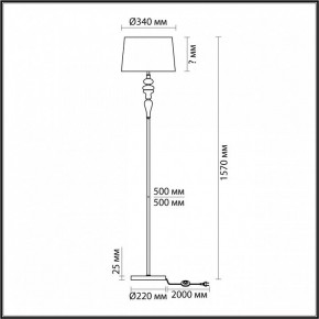 Торшер Odeon Light Homi 5040/1F в Кировграде - kirovgrad.mebel24.online | фото 4