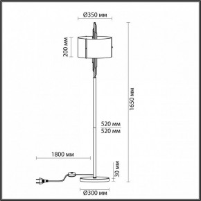 Торшер Odeon Light Margaret 4895/3F в Кировграде - kirovgrad.mebel24.online | фото 5