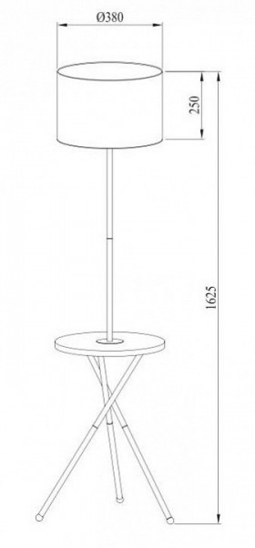 Торшер с полкой Arte Lamp Combo A2070PN-1BK в Кировграде - kirovgrad.mebel24.online | фото 2