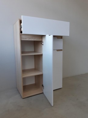 ТРИО Спальный гарнитур (модульный) сонома/белый в Кировграде - kirovgrad.mebel24.online | фото 10