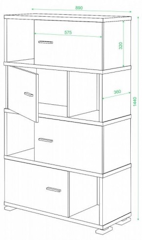 Тумба комбинированная Домино нельсон СБ-30/4 в Кировграде - kirovgrad.mebel24.online | фото 2