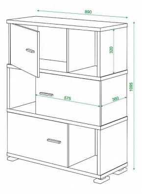 Тумба комбинированная Домино СБ-30/3 в Кировграде - kirovgrad.mebel24.online | фото 3