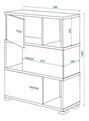 Тумба комбинированная Домино СБ-30/3 в Кировграде - kirovgrad.mebel24.online | фото 2