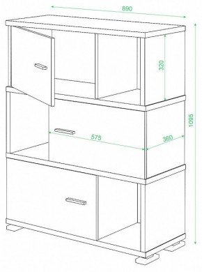Тумба комбинированная Домино СБ-30/3 в Кировграде - kirovgrad.mebel24.online | фото 2