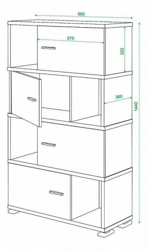 Тумба комбинированная Домино СБ-30/4 в Кировграде - kirovgrad.mebel24.online | фото 3