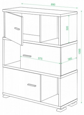 Тумба комбинированная СБ-30/3 в Кировграде - kirovgrad.mebel24.online | фото 2