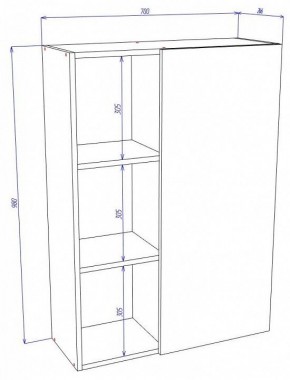 Тумба навесная Cross ШкН1 в Кировграде - kirovgrad.mebel24.online | фото 4