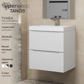 Тумба под раковину Uperwood Tanos 50 см, подвесная, белая матовая в Кировграде - kirovgrad.mebel24.online | фото 6