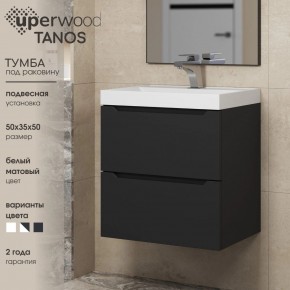 Тумба под раковину Uperwood Tanos 50 см, подвесная, черная матовая в Кировграде - kirovgrad.mebel24.online | фото 4
