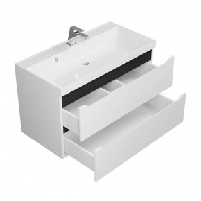 Тумба под раковину Uperwood Tanos 90 см, подвесная, белая/графит в Кировграде - kirovgrad.mebel24.online | фото 2