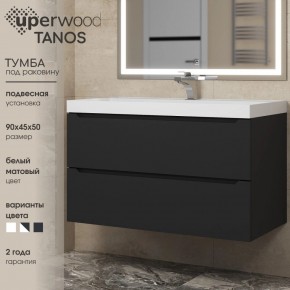 Тумба под раковину Uperwood Tanos 90 см, подвесная, черная матовая в Кировграде - kirovgrad.mebel24.online | фото 3