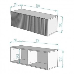 Тумба подвесная под ТВ LINES MTV3-MA 900 Белый глянец (Белый-M 10.1.1) в Кировграде - kirovgrad.mebel24.online | фото 3