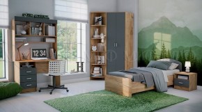 МАРТИНА Тумба прикроватная (Графит/Дуб крафт) в Кировграде - kirovgrad.mebel24.online | фото 2