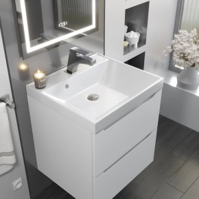 Тумба с раковиной Uperwood Tanos 50 см, подвесная, белая матовая в Кировграде - kirovgrad.mebel24.online | фото 9