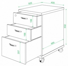 Тумбочка Домино ТС-2 в Кировграде - kirovgrad.mebel24.online | фото 2