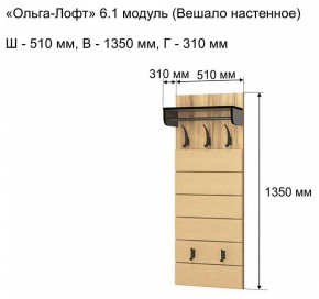 Вешалка-полка Ольга-лофт 6.1 в Кировграде - kirovgrad.mebel24.online | фото 3