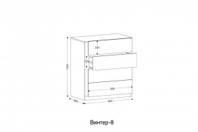 ВИНТЕР - 8 Комод 4 ящика в Кировграде - kirovgrad.mebel24.online | фото 2