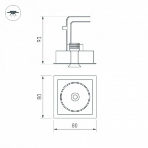 Встраиваемый светильник Arlight CL-SIMPLE-S80x80-9W Day4000 (BK, 45 deg) 026875 в Кировграде - kirovgrad.mebel24.online | фото 9